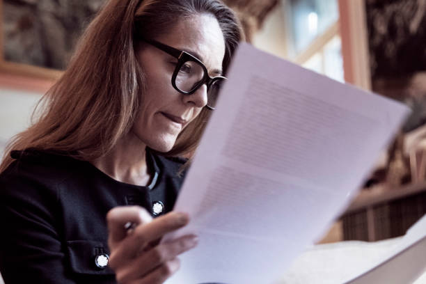 Legal professional reviewing property documents